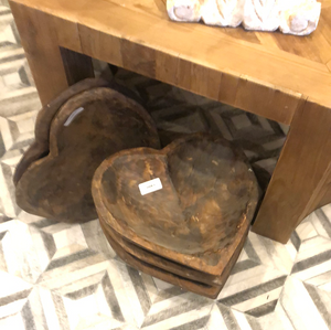Wood- Heart Bowl, Large