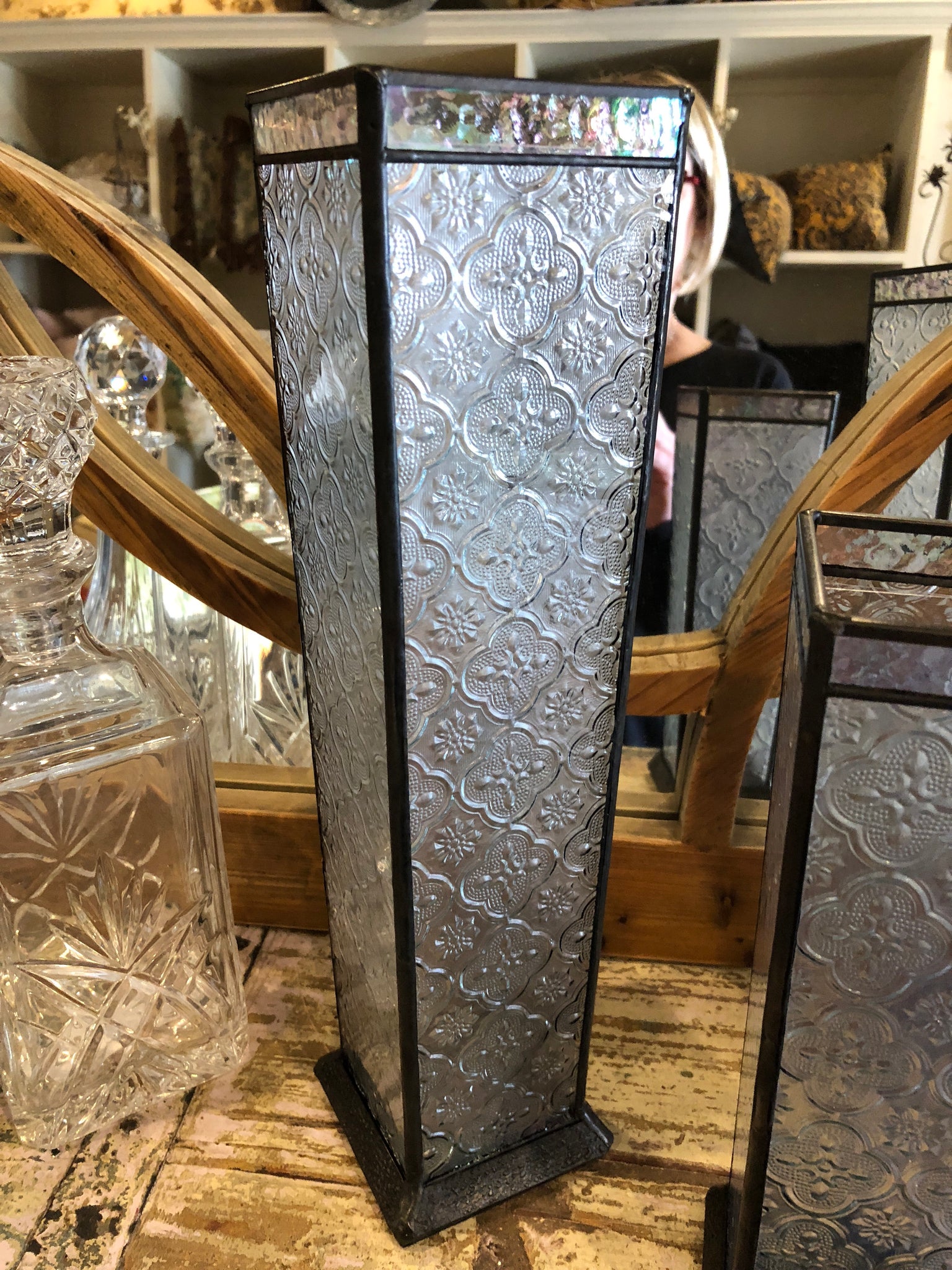 Etched vase