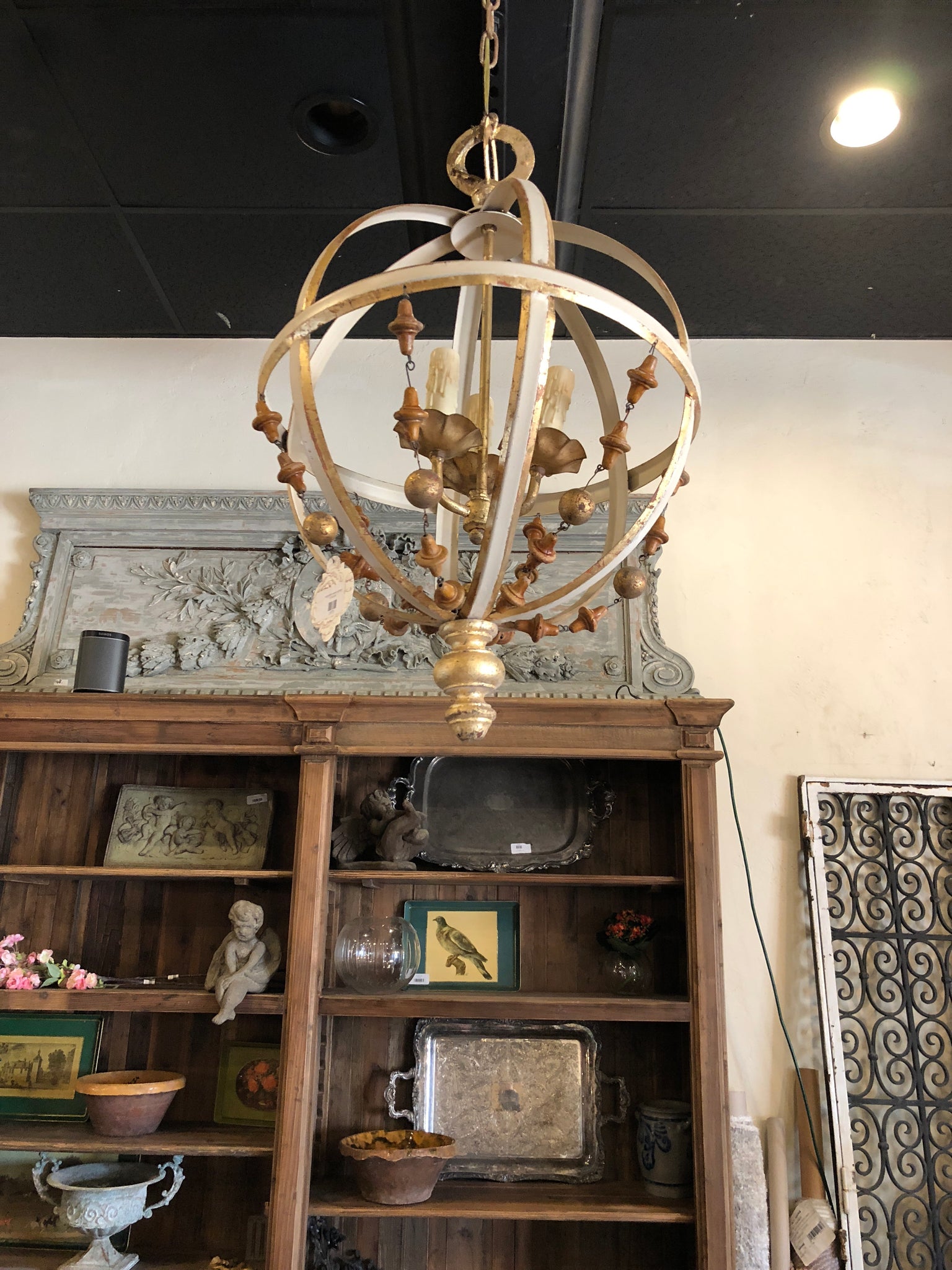 White Sphere Chandelier
