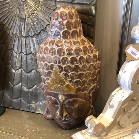 Mask- wood w/gold
