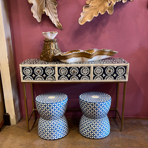 Bone Inlay Console w/ Drawers