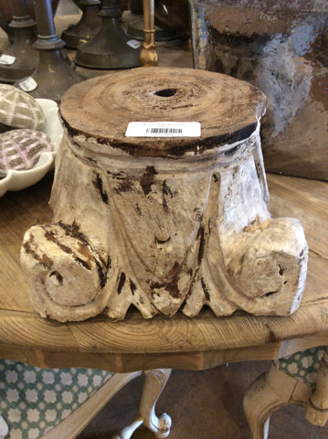 Wood Column base-white